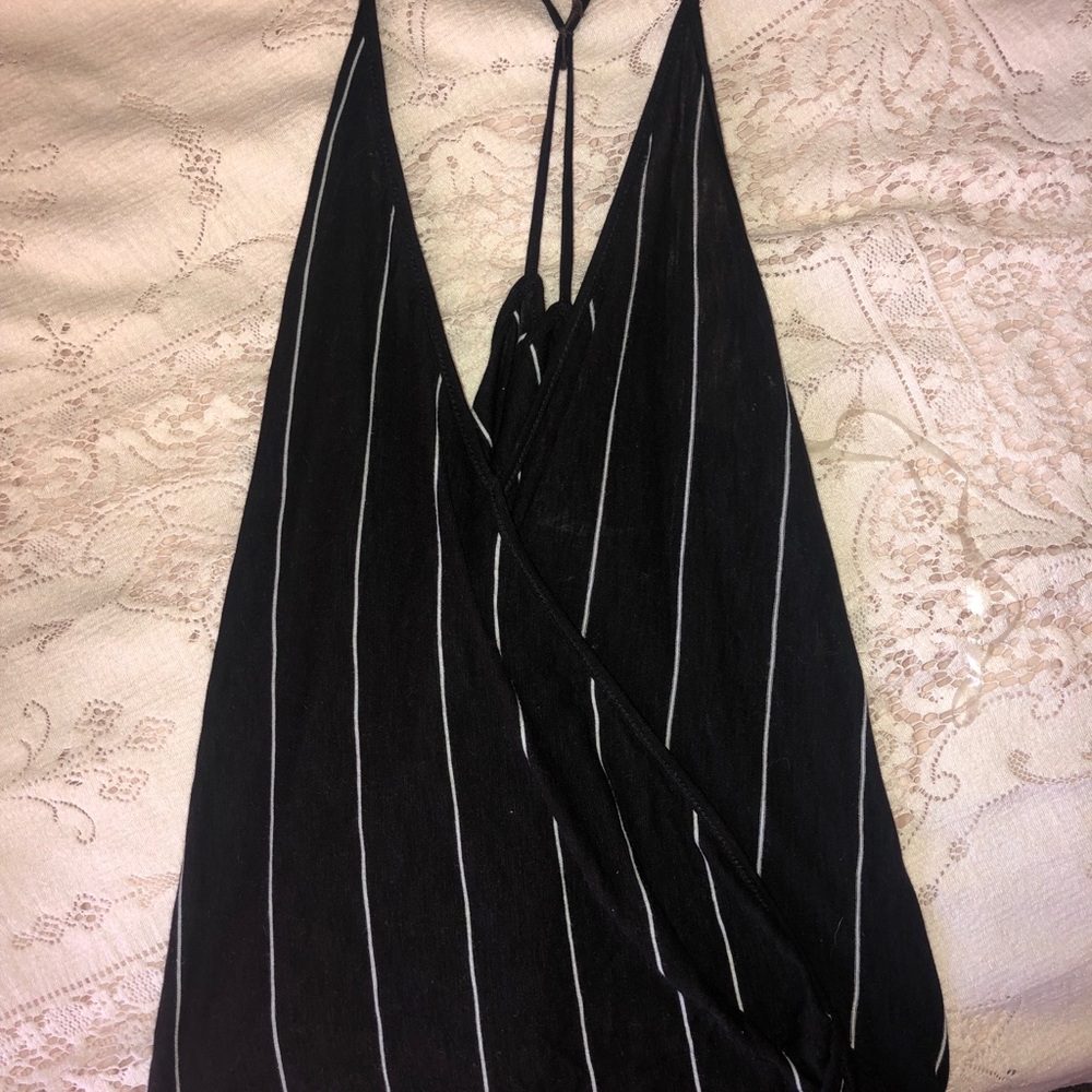 black and white tank top